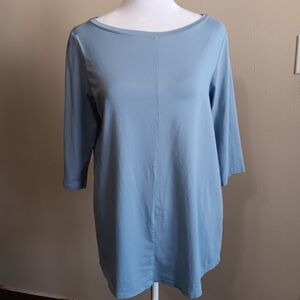 J Jill Blue Soft Stretchy Women's Blue Top Petite Small Comfortable Casual Shirt